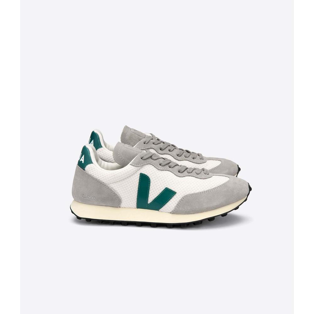 Women\'s Veja RIO BRANCO HEXAMESH Running Shoes Grey/Green | ZA 429MQZ